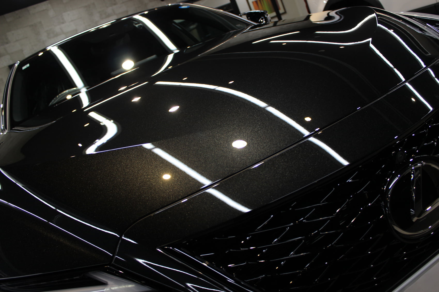 レクサス IS 300h Fスポーツ グラファイトブラックガラスフレーク ボンネット アップ